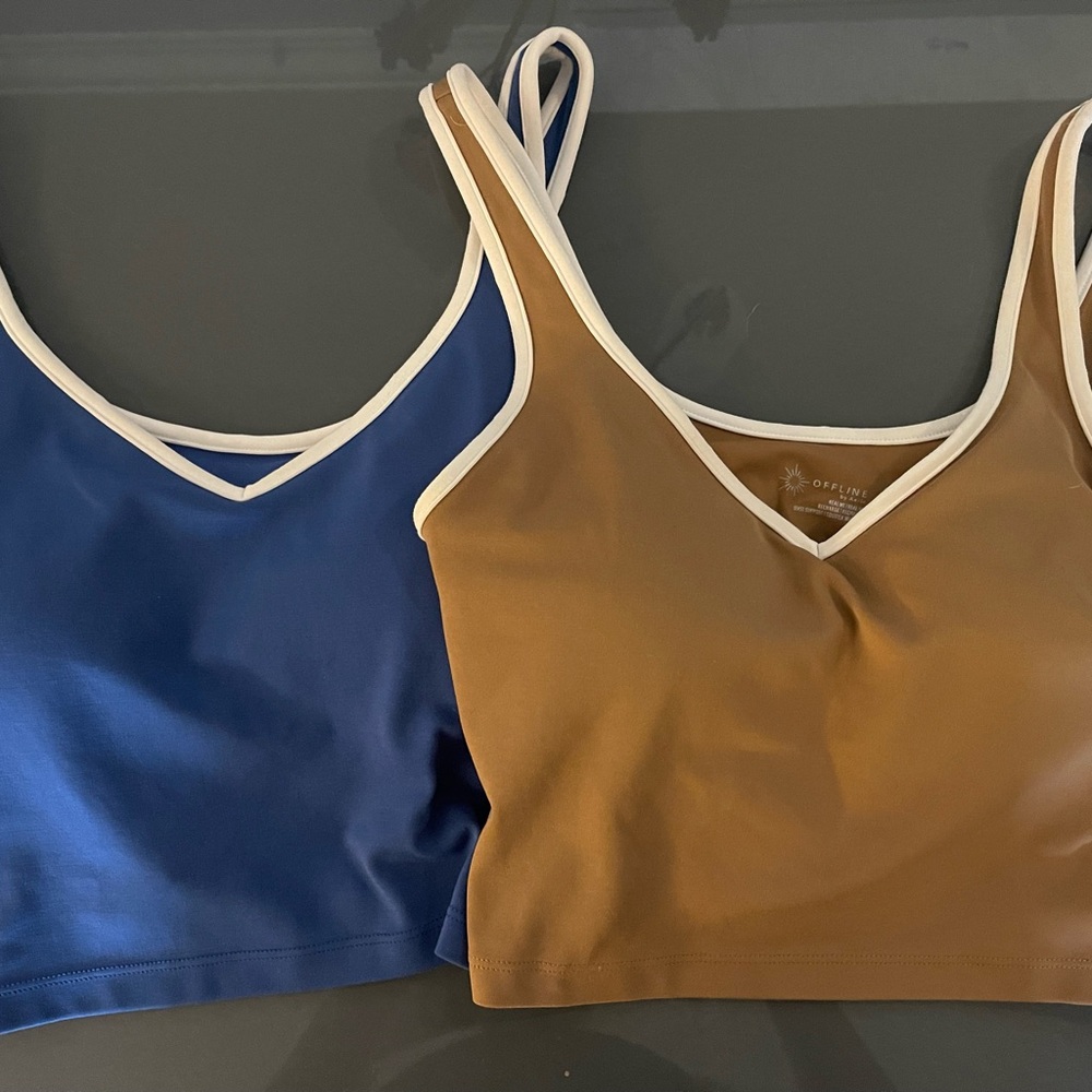 Blue and Brown Sports Bra Set OFFLINE by aerie